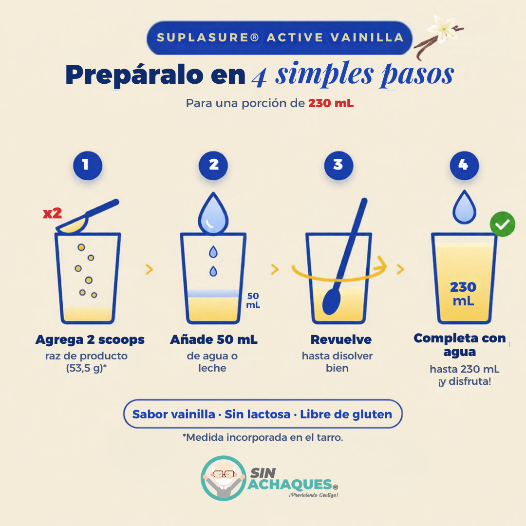 🥇 SuplaSure® Active – Nutrición Inteligente para una Vida Activa | Sabor Vainilla