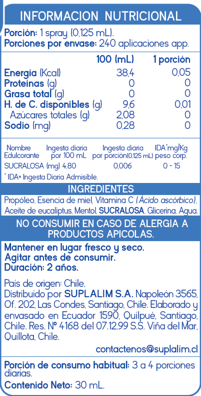 E. PROPOLEO SPRAY ADULTO